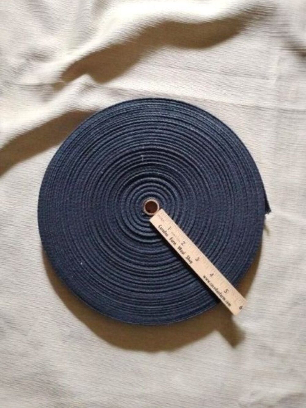 3/4" ~ cotton woven webbing ~ large roll ~ charcoal black